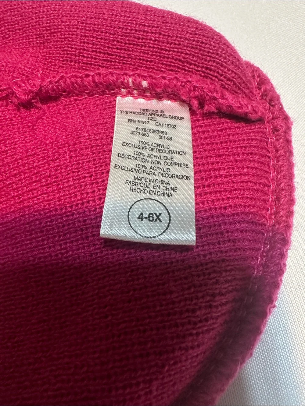 Harley-Davidson Kids Hot Pink Beanie with Black Stripes